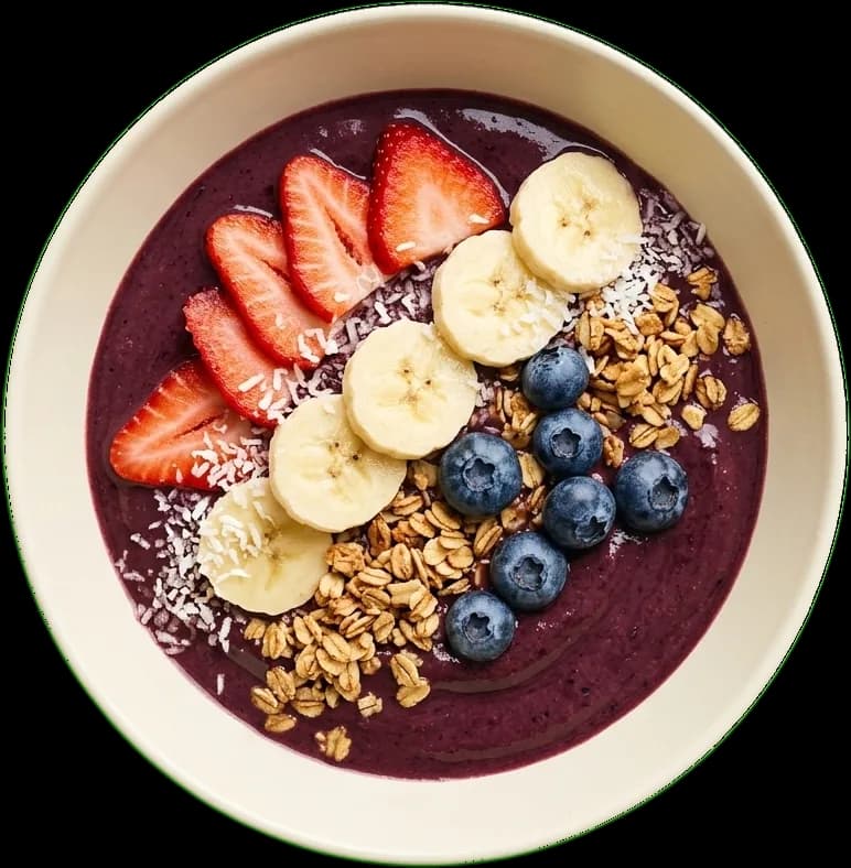 Açaí bowl with fruit and granola