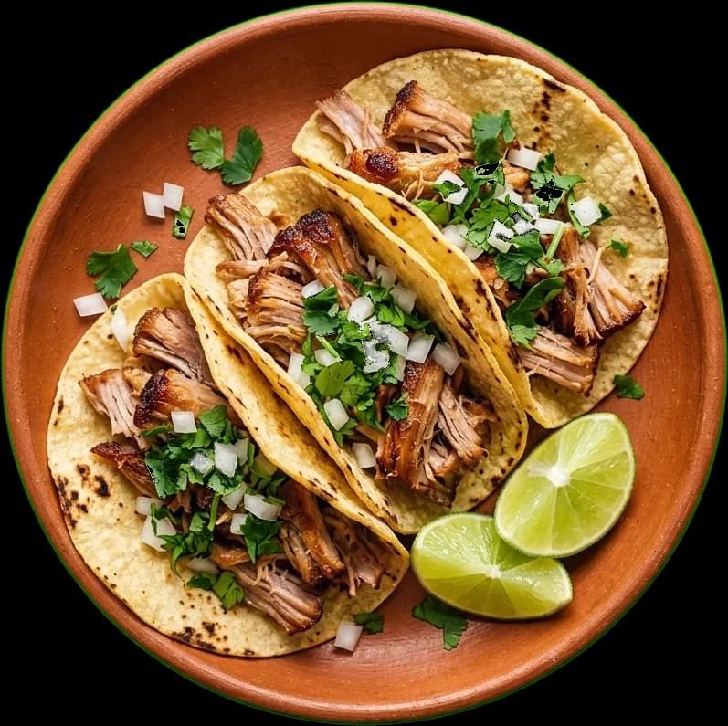Carnitas tacos with lime